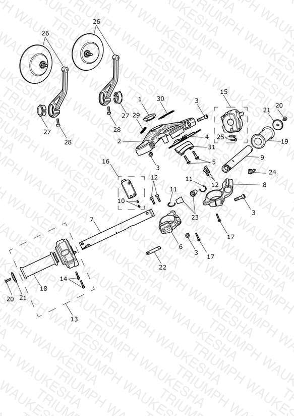 Handlebars, Top Yoke & Mirrors