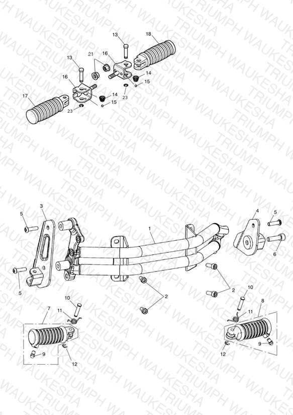 Footrests & Mountings 468391 > 611134 (Expt 611105)
