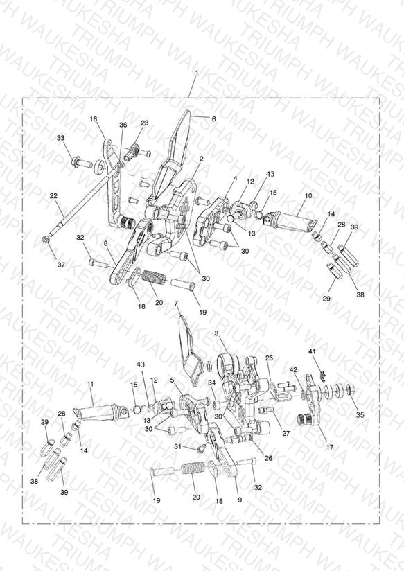 Rear Sets, Adj, Std