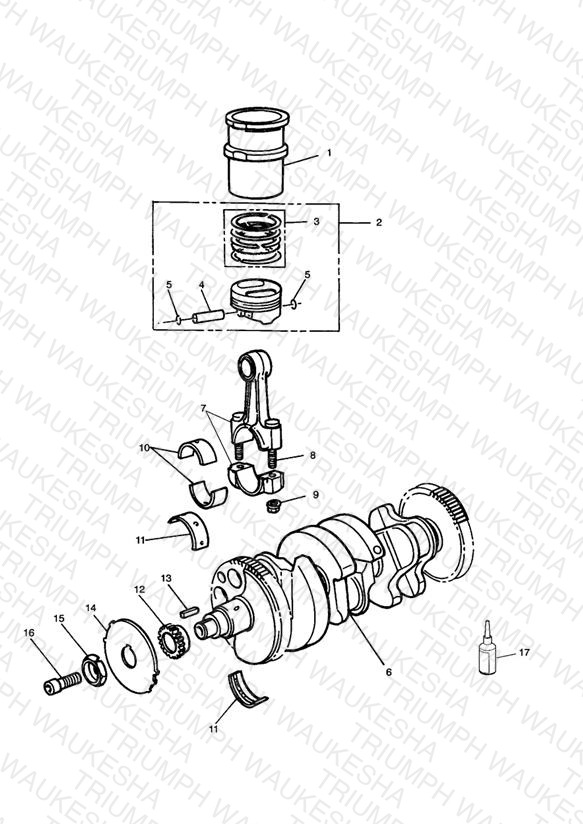 Pistons, Connecting Rods, Pistons & Liners - All variants