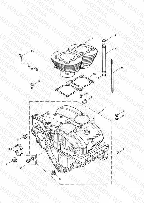 C/case & Fittings - Bonneville > Eng No 221608 (+ Eng No's 229407 > 230164)