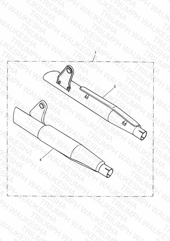 Silencer Kit, Short, Chrome