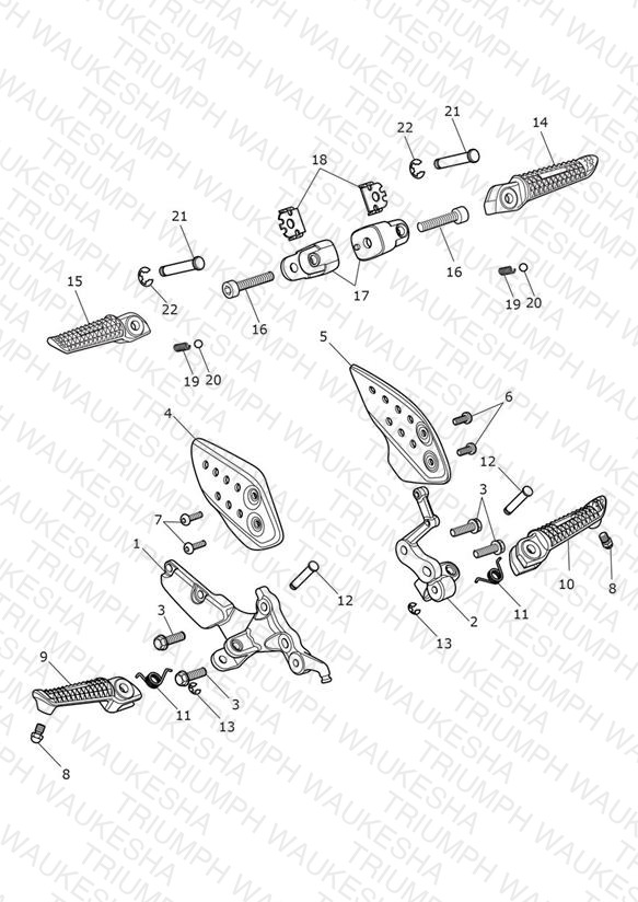 Foot Controls - Dual Seat Version