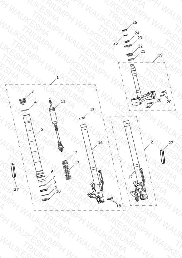 Front Forks & Yokes - Low Ride Height Version