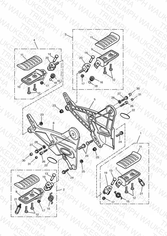 Footrests & Mountings » 55071
