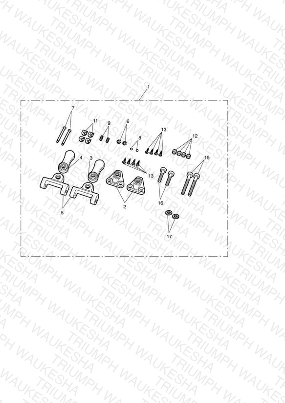 Adjustable Passenger Footboard Hardware Kit