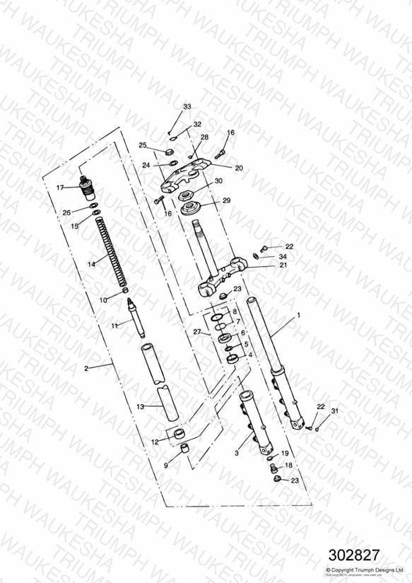Front Forks and Yokes 900cc Model