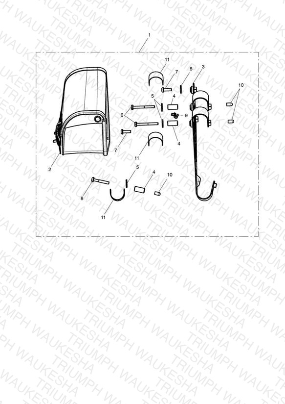 Bag, Swingarm, Black, Kit