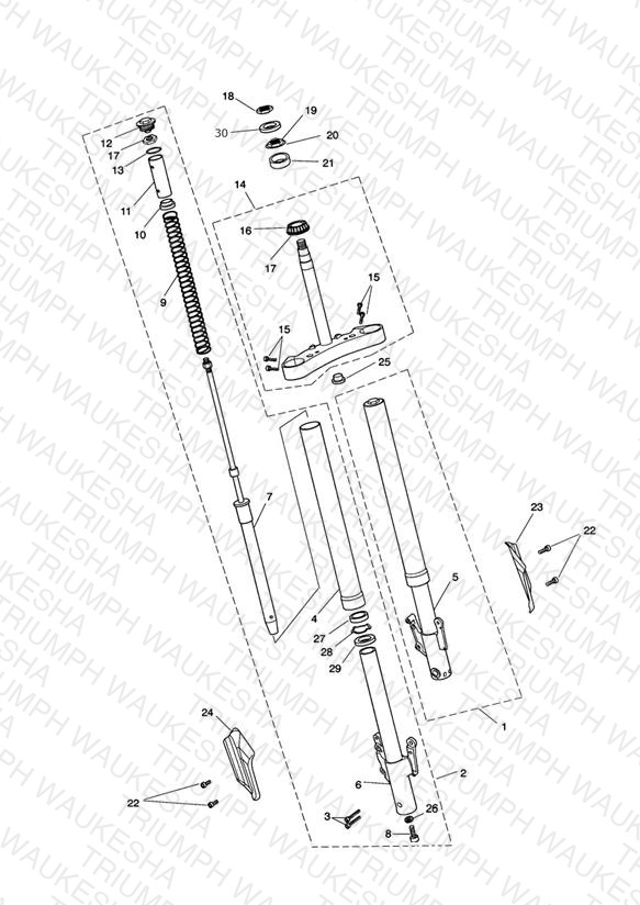 Front Forks & Yokes - Roadster Only