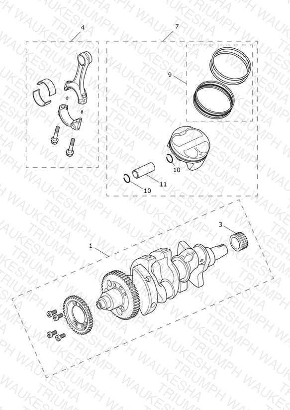 Crankshaft, Conrods and Pistons