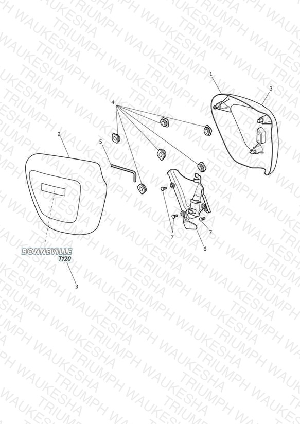 Side Fairing Panels - 833614 > All Except BR & 834264 > BR Only
