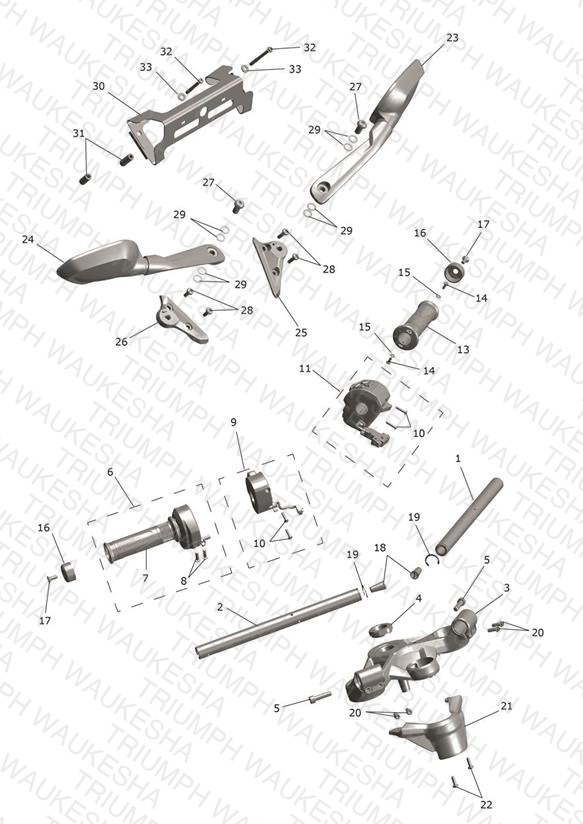 Handlebars, Top Yoke & Mirrors