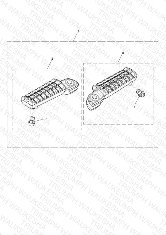 Front Footrest, Pair