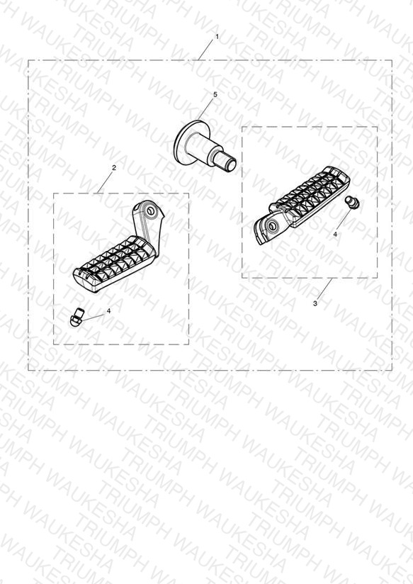 Footrest, Front, M/CD, Kit