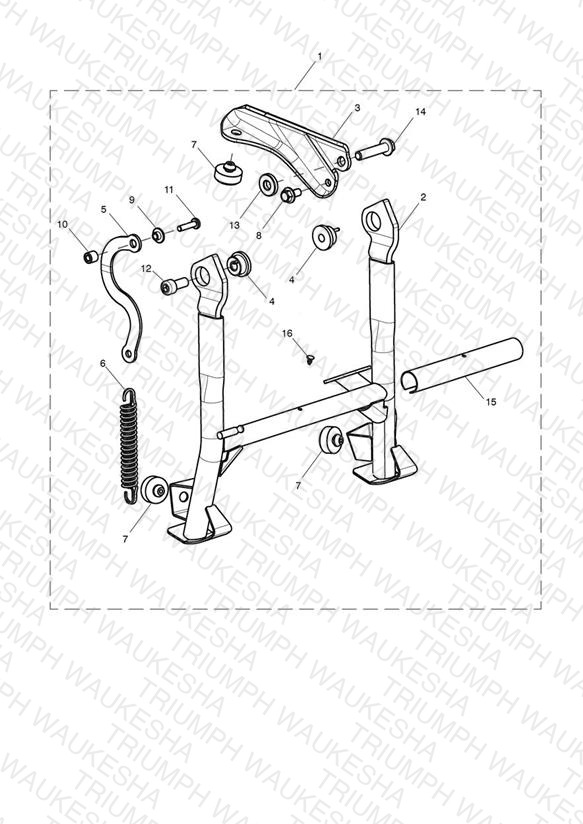 Centrestand Kit, Short - N/A to Low Ride Height Version