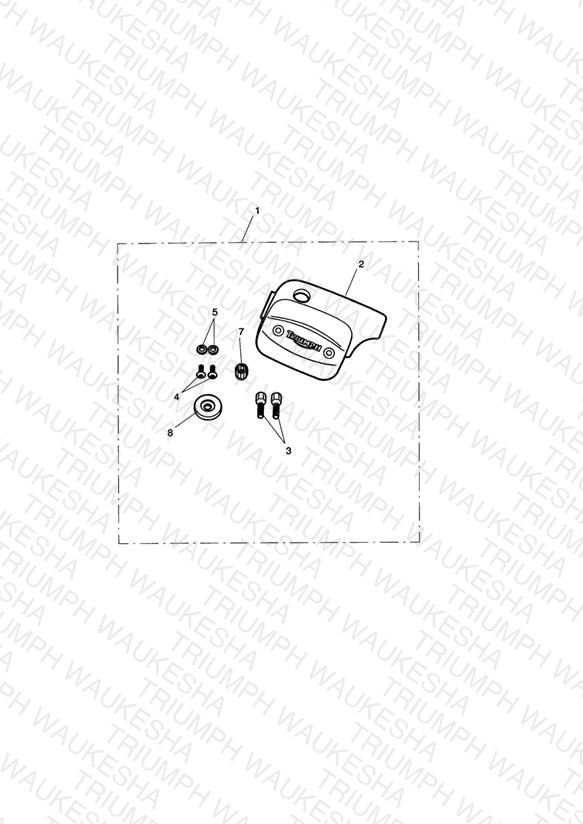 M/Cyl Cover Kit, Chrome