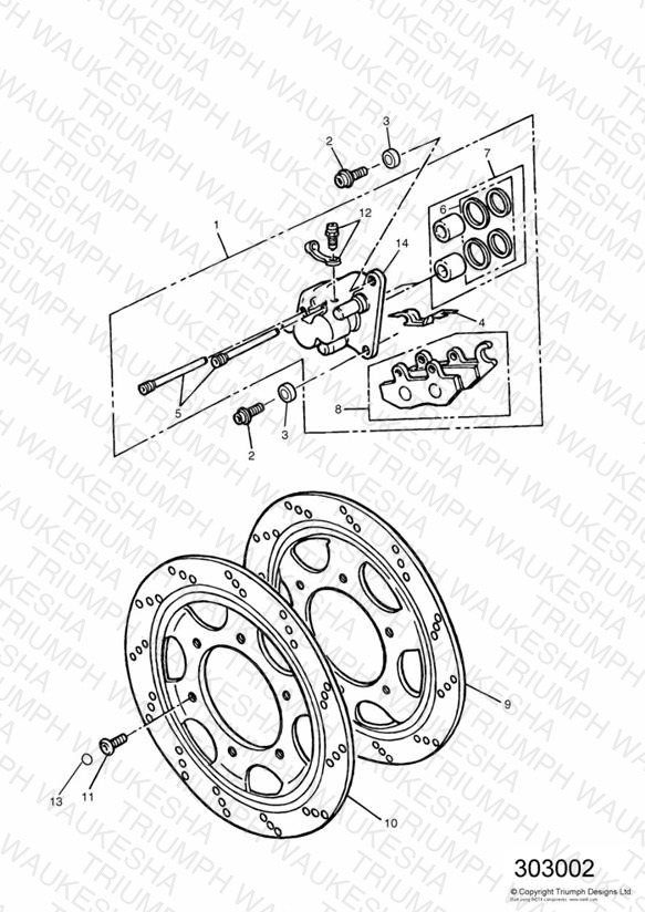 Front Brake Caliper & Disc Sprint  » 9082