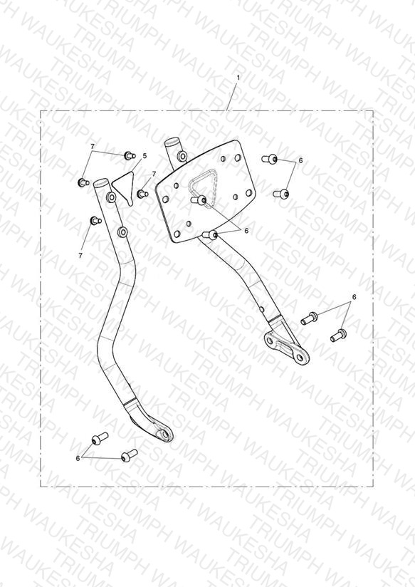 Uprights Kit, Backrest, Chrome