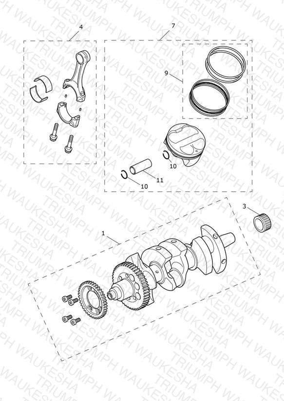 Crankshaft, Conrods and Pistons