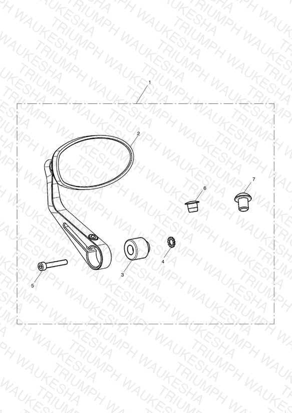 Bar End Mirror Kit, Clear Anodised