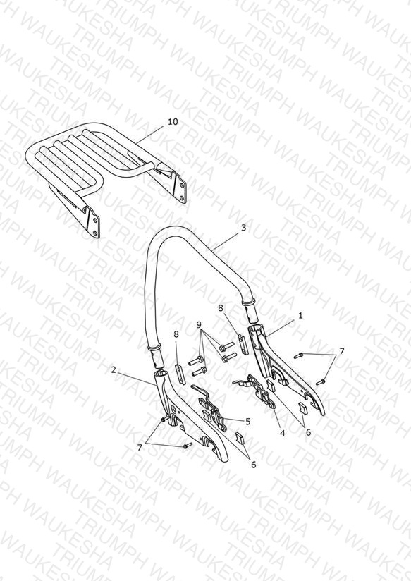 Luggage Rack & Passenger Backrest - 574821 >