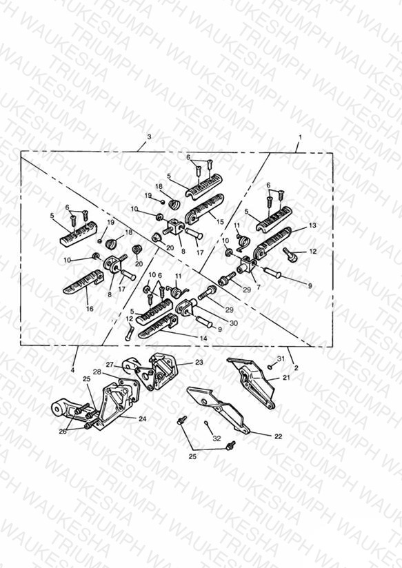 Footrests & Mountings Sprint/Sprint Sport