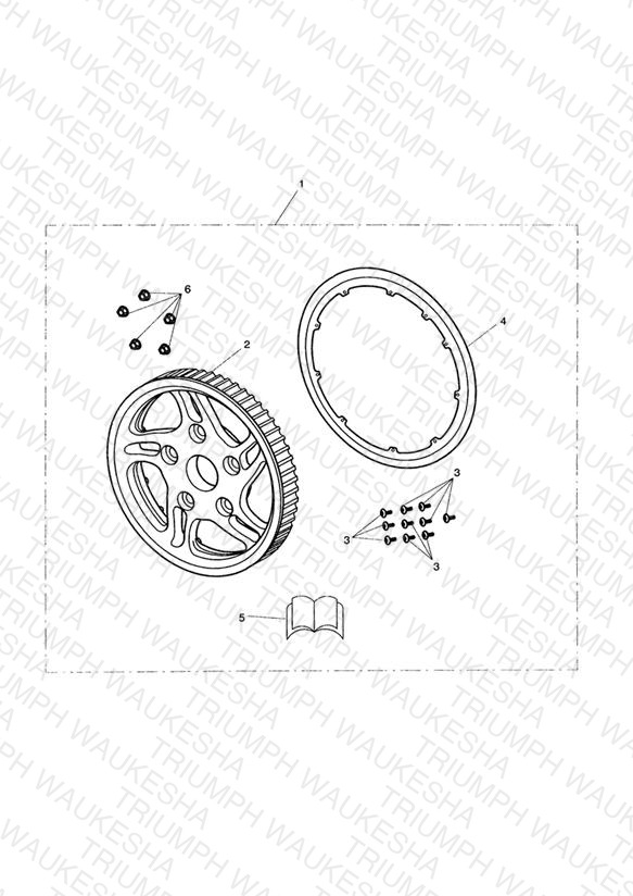 Rear Pulley, Chrome