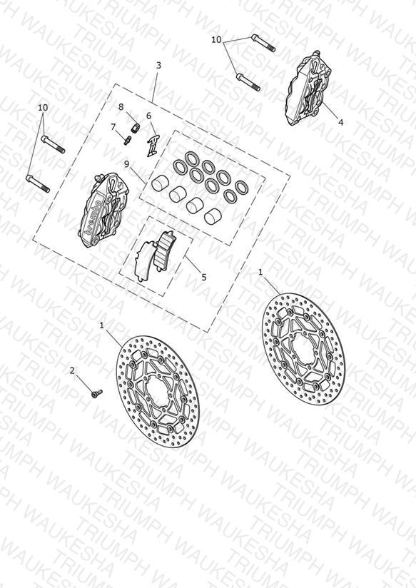 Front Brake Caliper & Disc