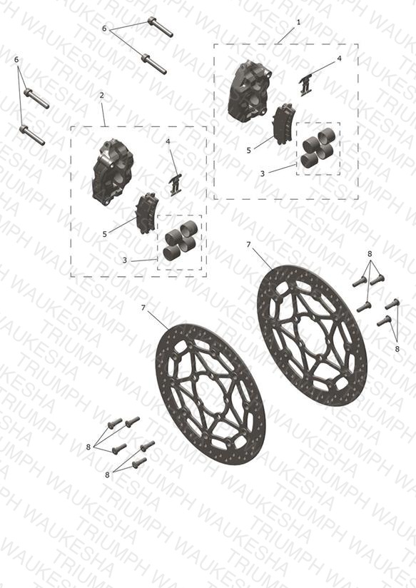 Front Brake Caliper & Discs