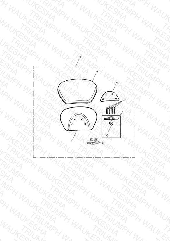 Touring Passenger Backrest Pad Kit
