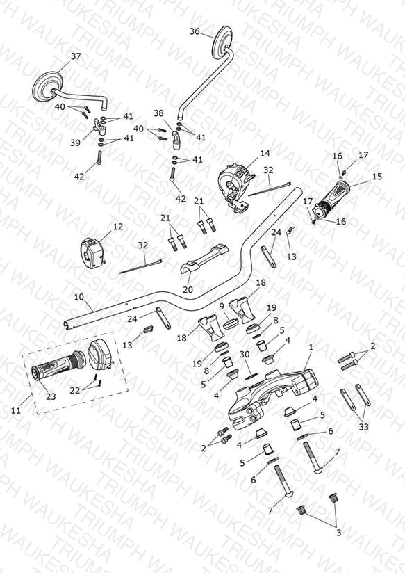 Handlebars, Top Yoke & Mirrors