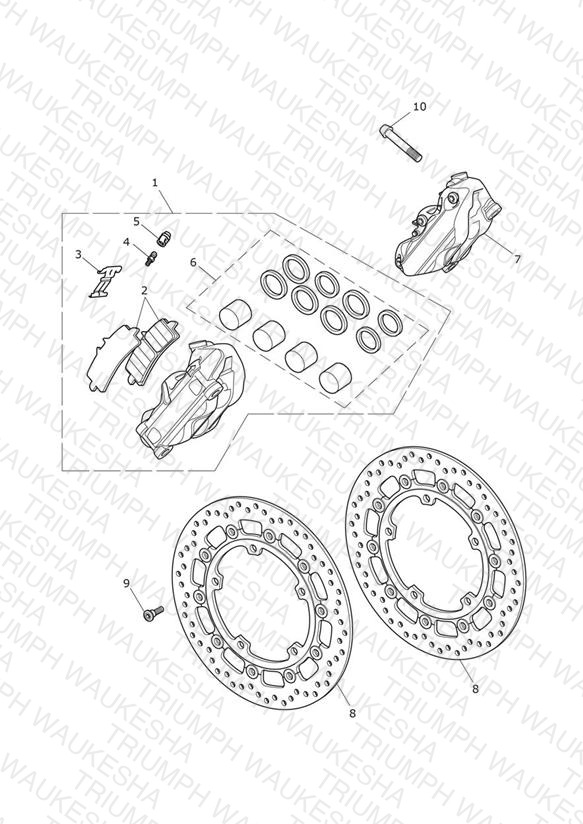 Front Brake Caliper & Discs