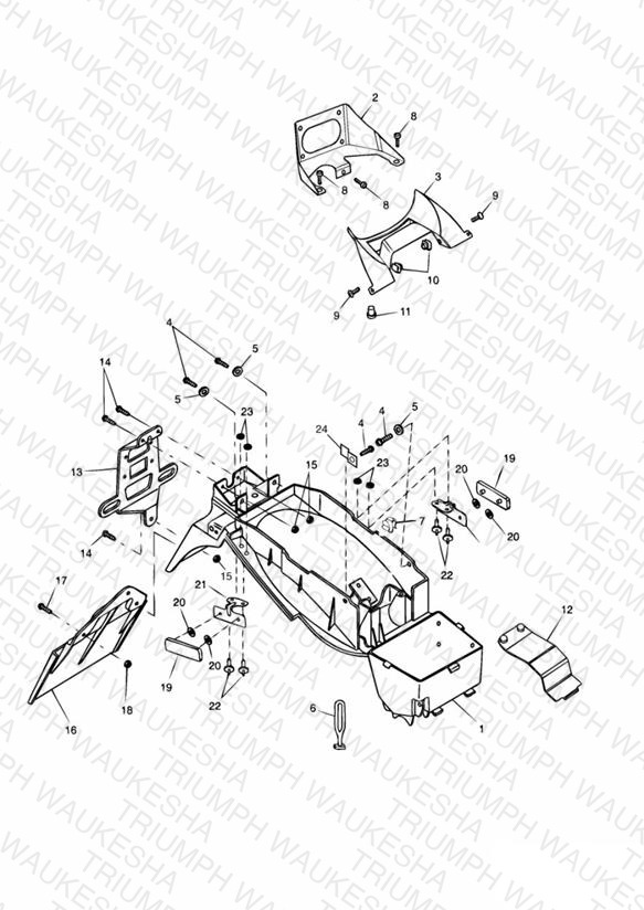 Rear Mudguard & Battery Box