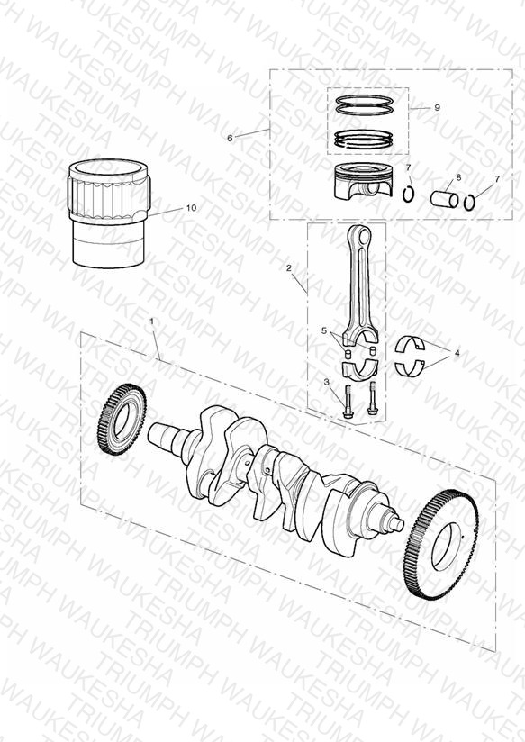 Crankshaft, Connecting Rods, Pistons & Liners