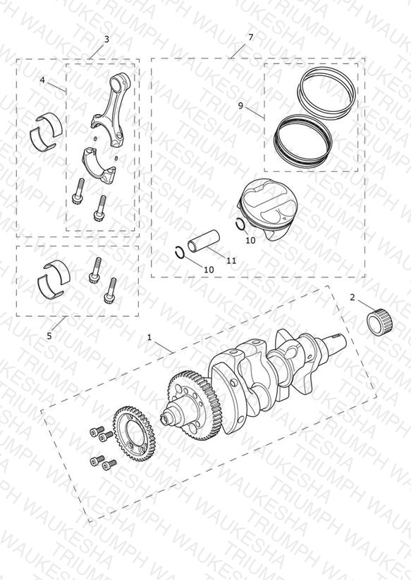 Crankshaft, Conrods and Pistons