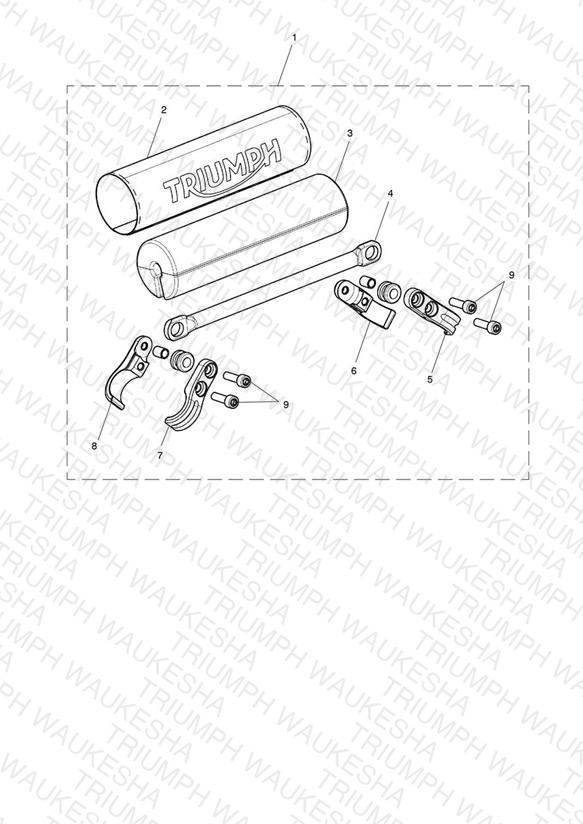 Brace Kit, Handlebar, Brown