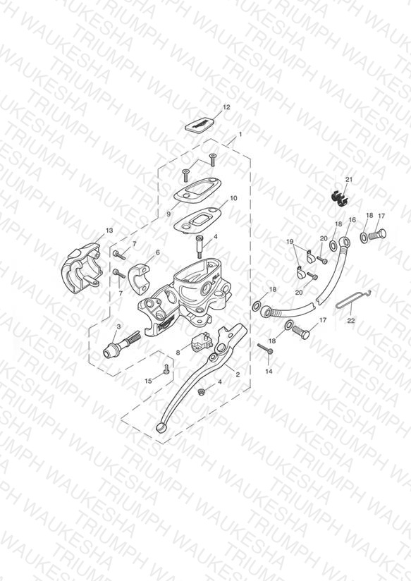 Front Brake Master Cylinder & Hoses - Bonneville T100