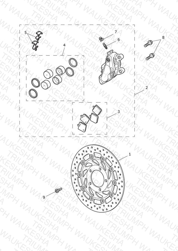 Front Brake Caliper & Disc