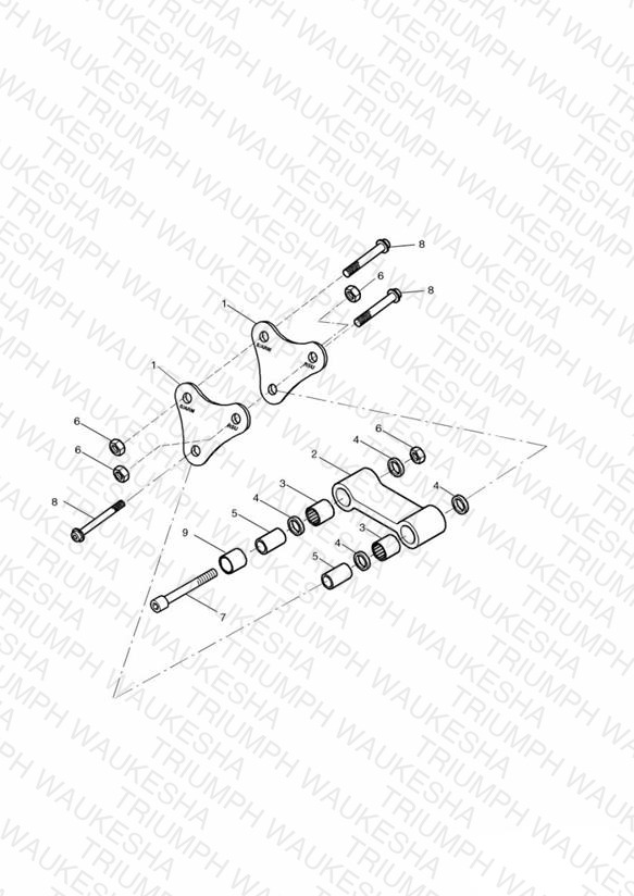 Rear Suspension Linkage Double sided swingarm » 161317