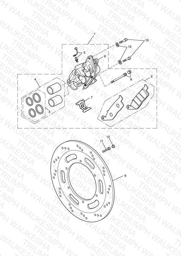 Front Brake Caliper & Discs