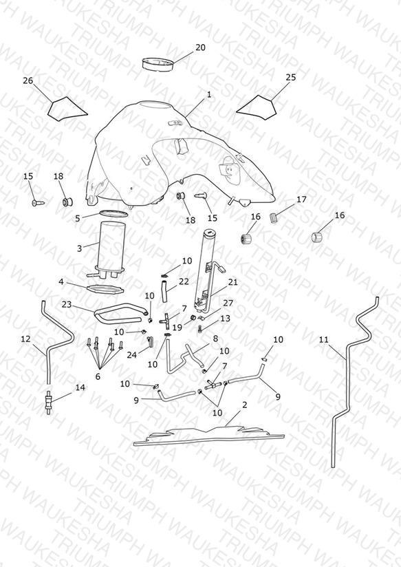 Fuel Tank, Fuel Pump & Fittings