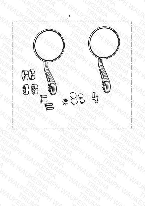 Round Mirror, Bar End Kit