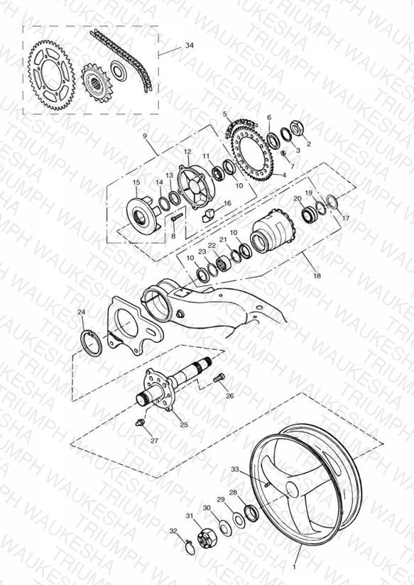 Rear Wheel/Final Drive Single sided swingarm