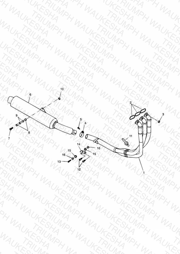 Exhaust System Double sided swingarm » 161317