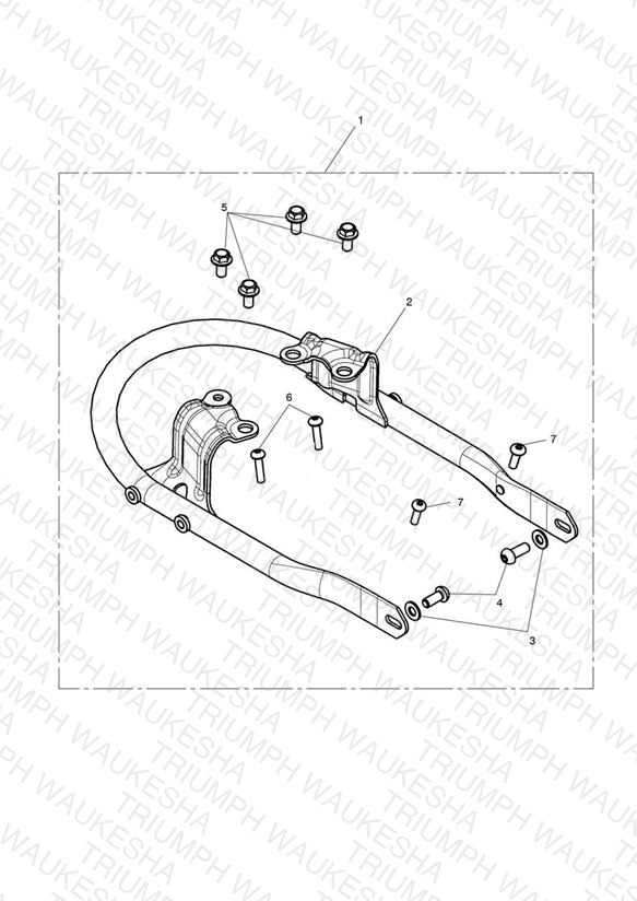 Mounting Kit, Grab Rail, Chrome