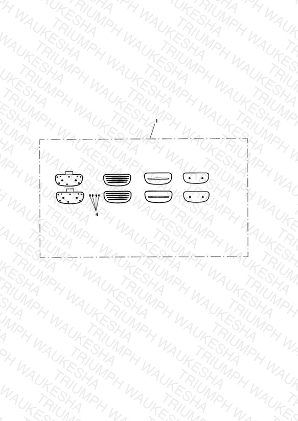 Passenger Footboard Kit, Chrome Insert