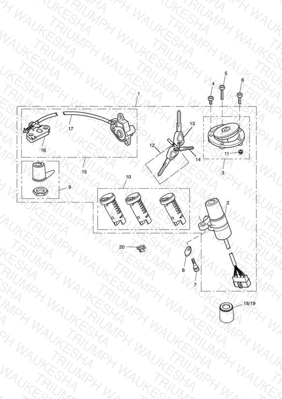 Ignition Switch & Lock Set 440389 >