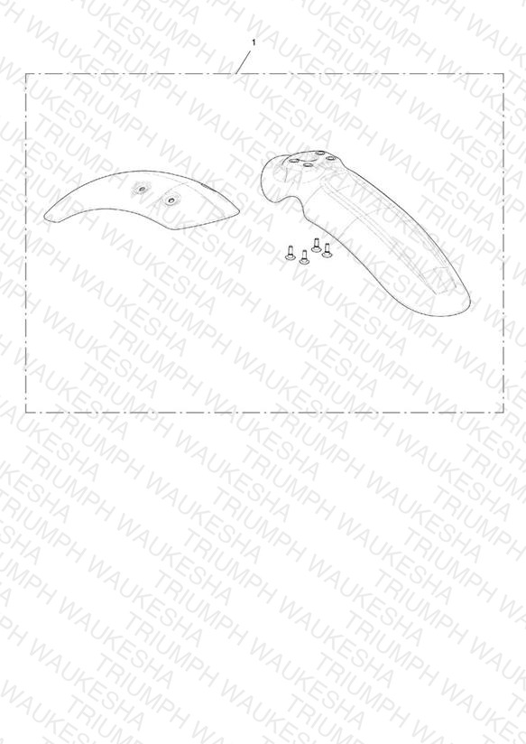 High Mudguard Kit, Painted