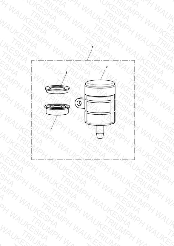 Reservoir, Rear M/Cyl Kit