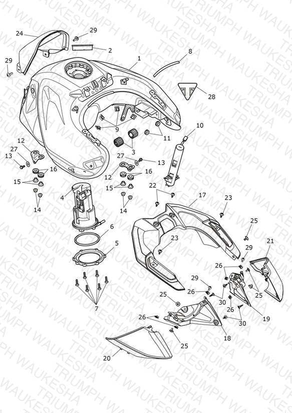 Fuel Tank, Fuel Pump & Fittings